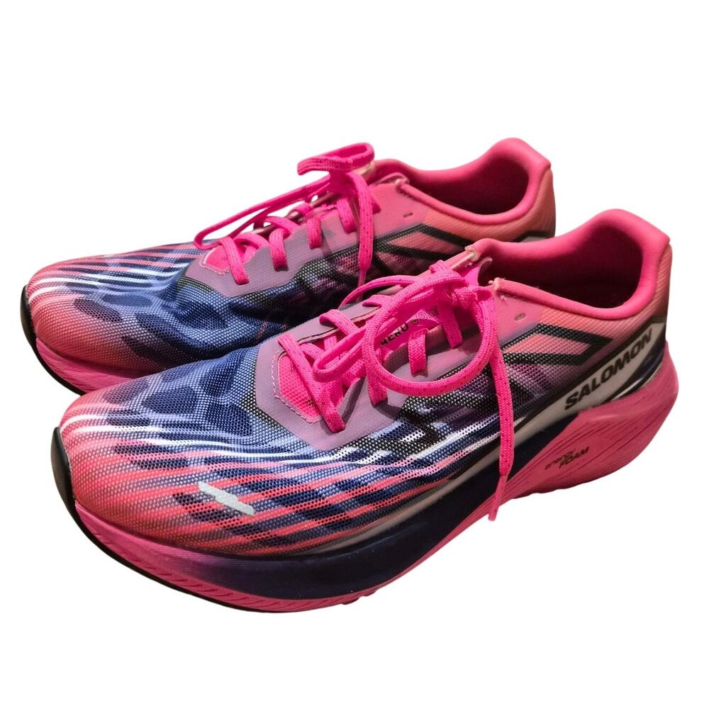 Salomon Women's Ortholite Aero Volt 2 Running Shoes Pink and Purple 9.5